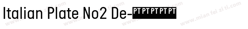 Italian Plate No2 De字体转换